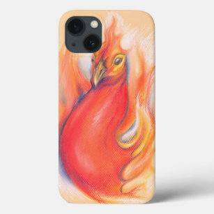 Phoenix in the Flames Pastel Art iPhone 13 Case
