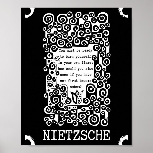 PHOENIX inspirational quote by Nietzsche Poster (Front)
