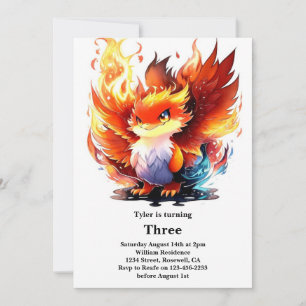 Phoenix Kids Birthday Invitation