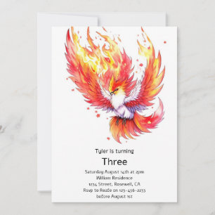 Phoenix Kids Birthday Invitation