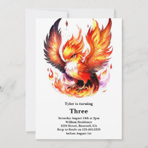 Phoenix Kids Birthday Invitation