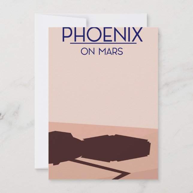 Phoenix lander on Mars. Invitation (Back)