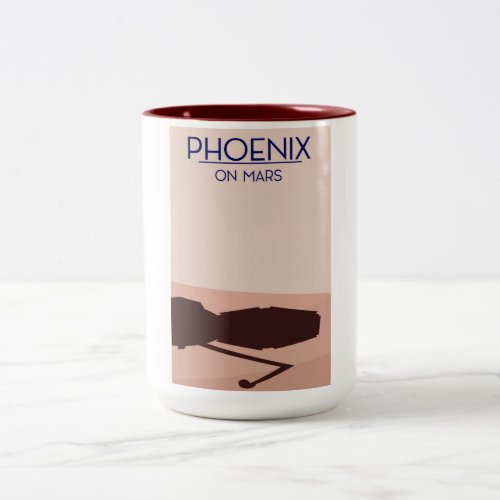 Phoenix lander on Mars Two_Tone Coffee Mug