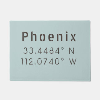 Phoenix Latitude Longitude Doormat