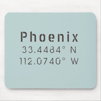 Phoenix Latitude Longitude Mouse Pad