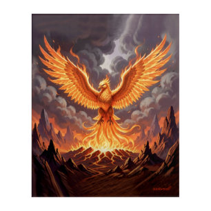 Phoenix Majestique Triptych Wall Art