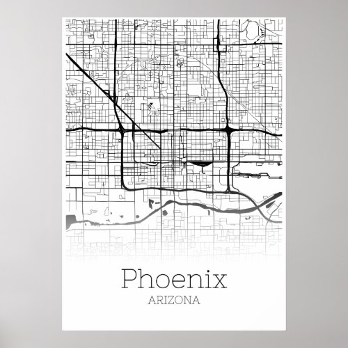 Phoenix Map _ Arizona AZ _ City Map Poster