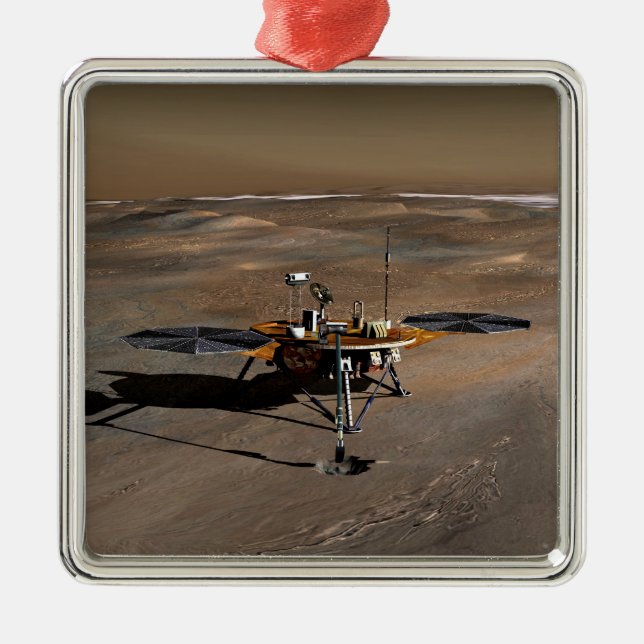 Phoenix Mars Lander 2 Metal Ornament (Front)