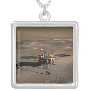 Phoenix Mars Lander 2 Silver Plated Necklace