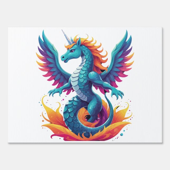 Phoenix-Mermaid Fusion – Magical Mythical Creature Sign (Front)