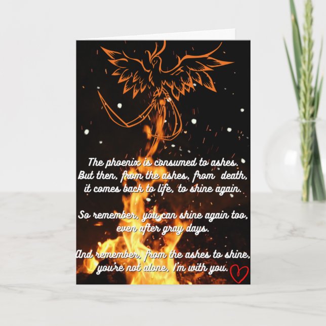 Phoenix motivational card (Front)