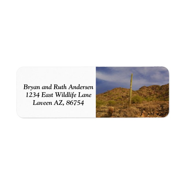 Phoenix Mountain preserve landscape Label (Front)