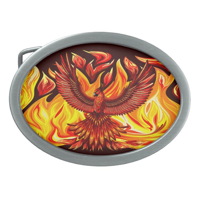 Phoenix mythological immortal Creature Belt Buckle (Front)