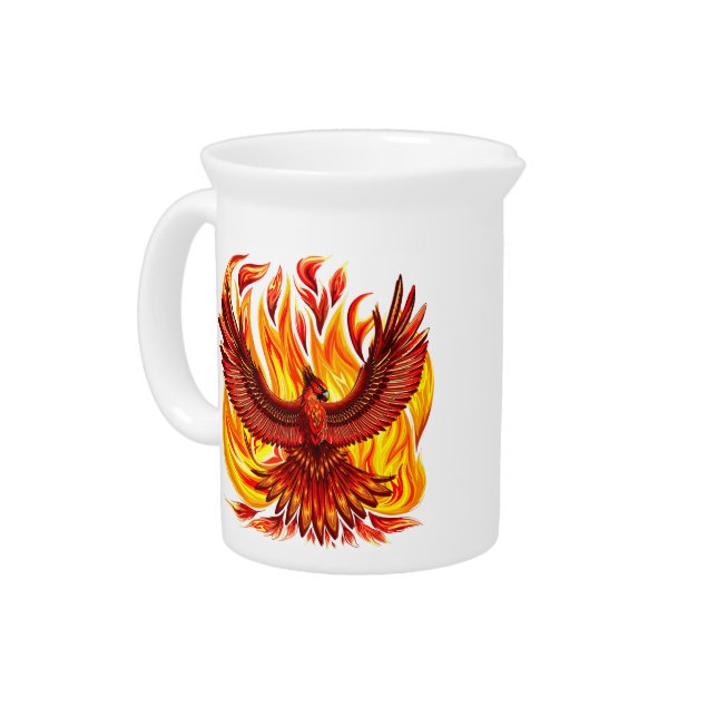 Phoenix mythological immortal Creature Beverage Pitcher (Left)