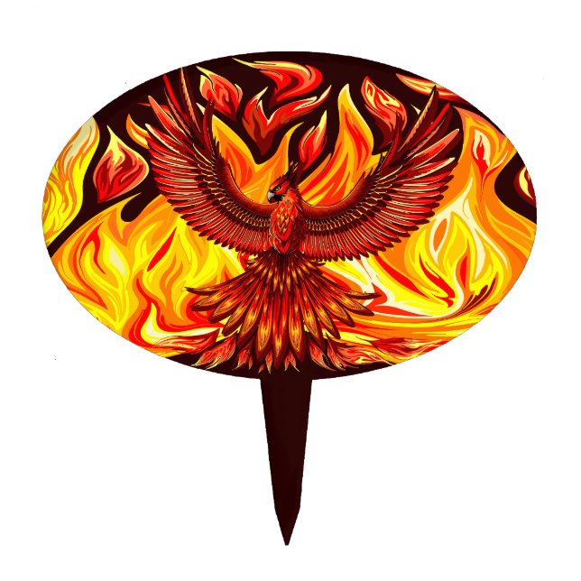 Phoenix mythological immortal Creature Cake Topper (Front)
