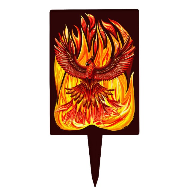 Phoenix mythological immortal Creature Cake Topper (Front)