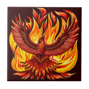 Phoenix mythological immortal Creature Ceramic Tile