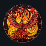 Phoenix mythological immortal Creature Dart Board<br><div class="desc">The phoenix in Mythology : is an immortal bird that cyclically regenerates or is otherwise born again. While it is part of Greek mythology, it has analogs in many cultures, such as Egyptian and Persian mythology. Associated with the sun, a phoenix obtains new life by rising from the ashes of...</div>