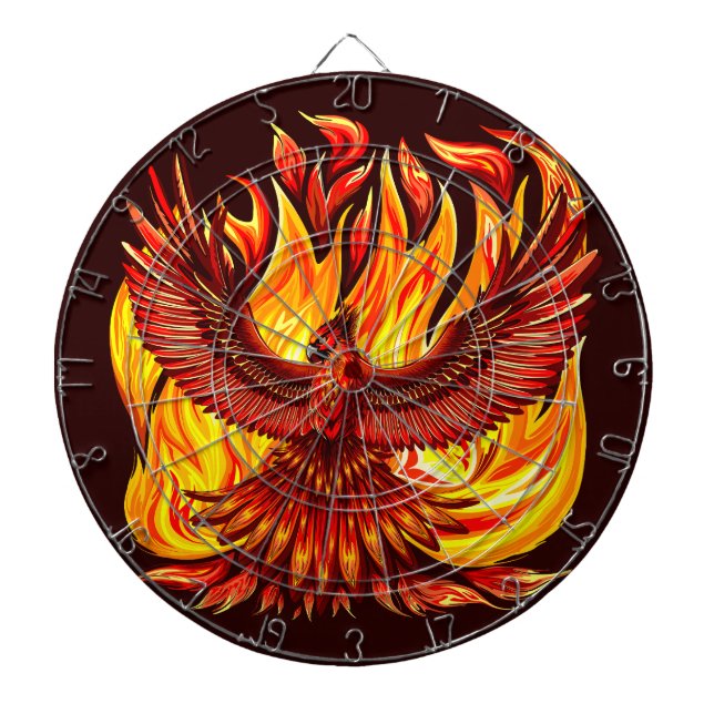 Phoenix mythological immortal Creature Dart Board (Front)
