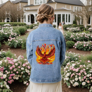 Phoenix mythological immortal Creature Denim Jacket