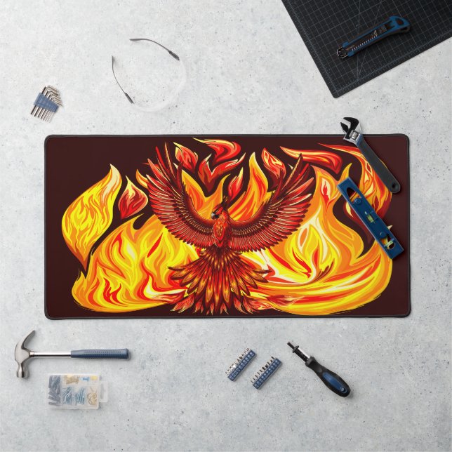 Phoenix mythological immortal Creature Desk Mat (Workstation)