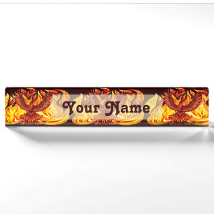Phoenix mythological immortal Creature Desk Name Plate