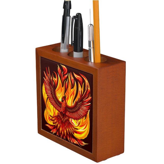 Phoenix mythological immortal Creature Desk Organizer (In Situ)