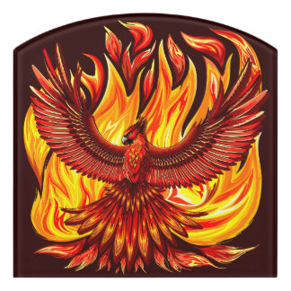 Phoenix mythological immortal Creature Door Sign