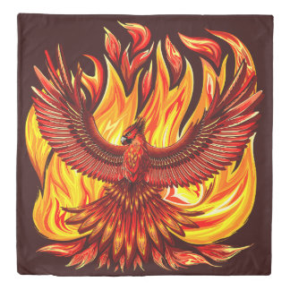 Phoenix mythological immortal Creature Duvet Cover