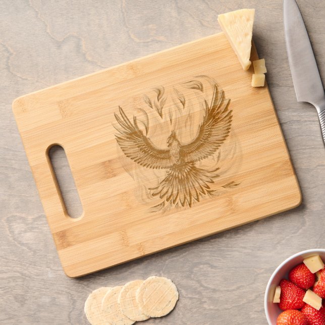 Phoenix mythological immortal Creature Engraved Cutting Board (Cheese)