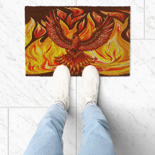 Phoenix mythological immortal Creature Fiber Doormat