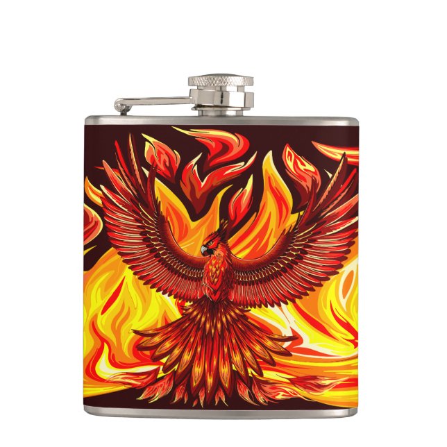 Phoenix mythological immortal Creature Flask (Front)