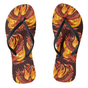 Phoenix mythological immortal Creature Flip Flops