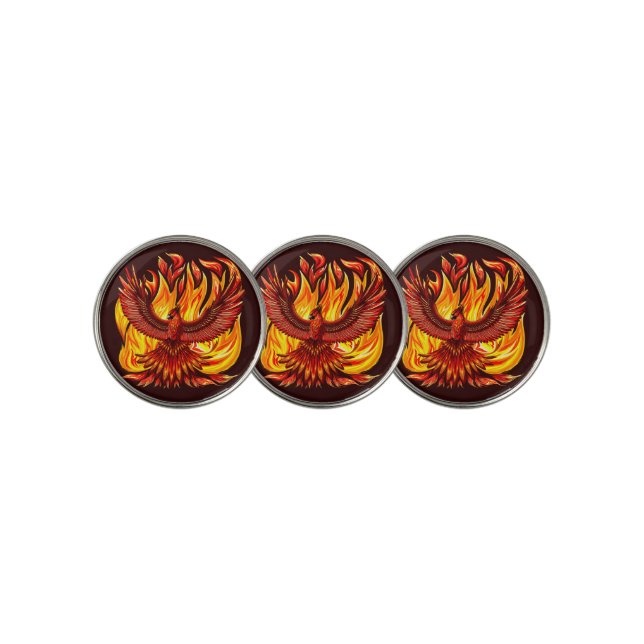 Phoenix mythological immortal Creature Golf Ball Marker (3 Up)