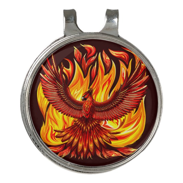 Phoenix mythological immortal Creature Golf Hat Clip (Front)