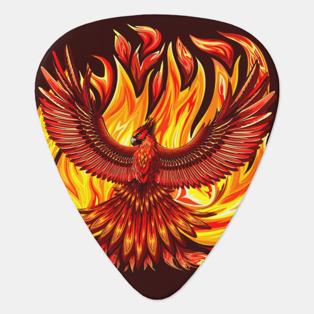 Phoenix mythological immortal Creature Guitar Pick (Front)