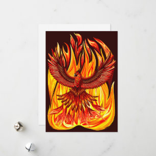 Phoenix mythological immortal Creature Holiday Card