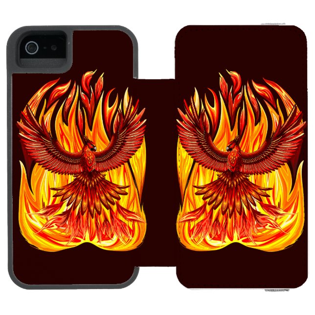 Phoenix mythological immortal Creature Incipio iPhone Wallet Case (Folio Open)