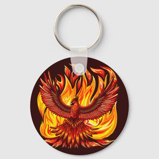 Phoenix mythological immortal Creature Keychain (Front)