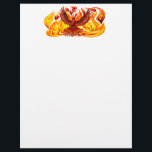 Phoenix mythological immortal Creature Letterhead<br><div class="desc">The phoenix in Mythology : is an immortal bird that cyclically regenerates or is otherwise born again. While it is part of Greek mythology, it has analogs in many cultures, such as Egyptian and Persian mythology. Associated with the sun, a phoenix obtains new life by rising from the ashes of...</div>