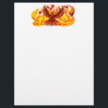 Phoenix mythological immortal Creature Letterhead<br><div class="desc">The phoenix in Mythology : is an immortal bird that cyclically regenerates or is otherwise born again. While it is part of Greek mythology, it has analogs in many cultures, such as Egyptian and Persian mythology. Associated with the sun, a phoenix obtains new life by rising from the ashes of...</div>