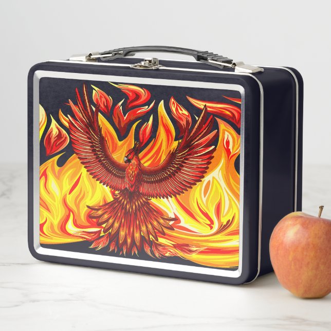 Phoenix mythological immortal Creature Metal Lunch Box (In Situ)