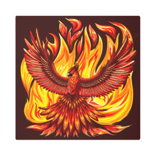 Phoenix mythological immortal Creature Metal Print