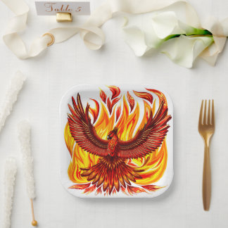 Phoenix mythological immortal Creature Paper Plates