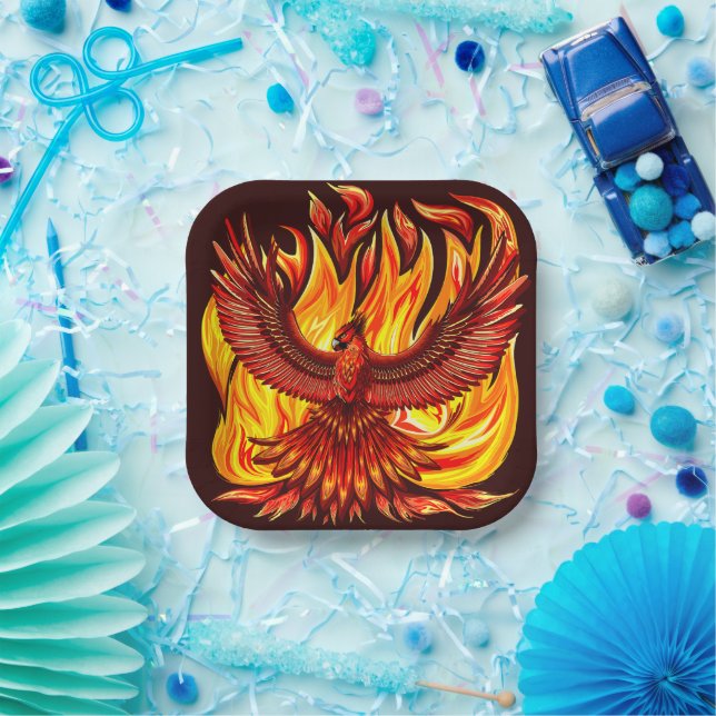Phoenix mythological immortal Creature Paper Plates (Party)