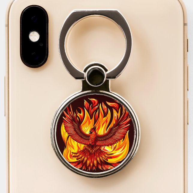 Phoenix mythological immortal Creature Phone Ring Stand (Close Up)