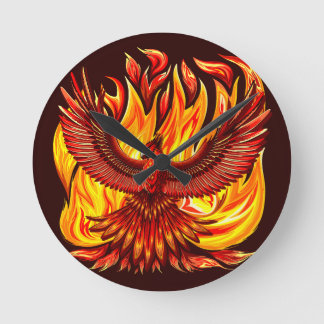 Phoenix mythological immortal Creature Round Clock