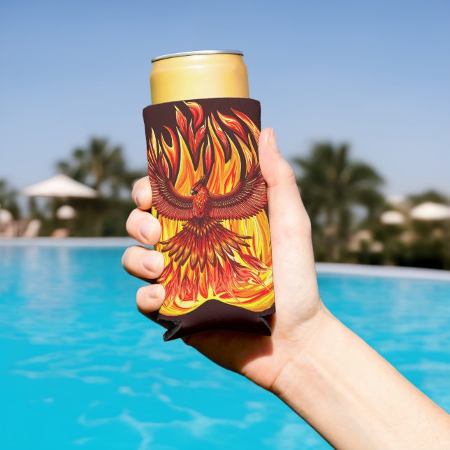 Phoenix mythological immortal Creature Seltzer Can Cooler (In Situ Pool)