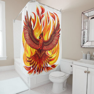 Phoenix mythological immortal Creature Shower Curtain