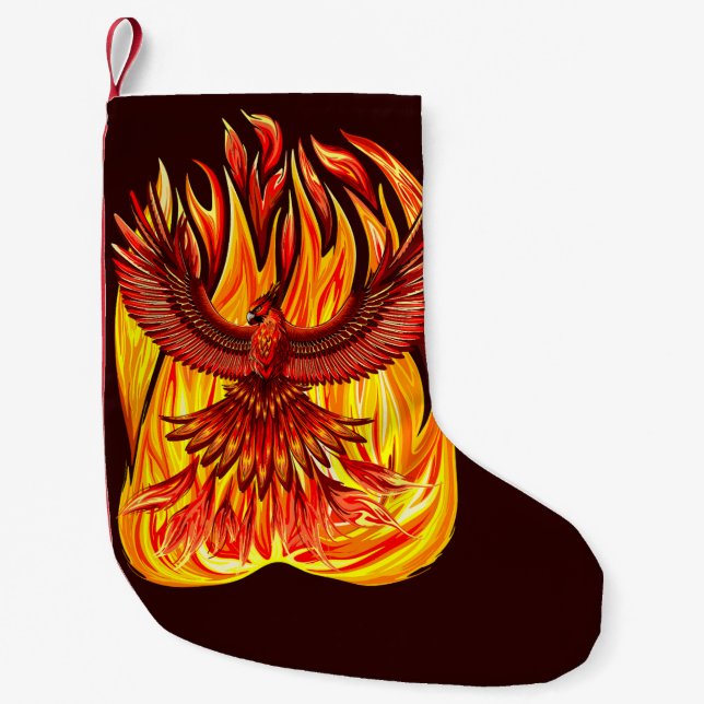 Phoenix mythological immortal Creature Small Christmas Stocking (Front)